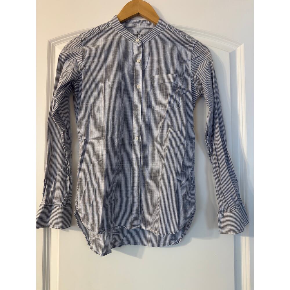 100% Cotton Button Up Long Sleeve Blouse - Small